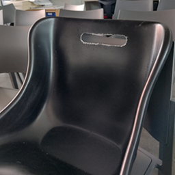 Velocity Kart Simulator Seat with a slot cut into it